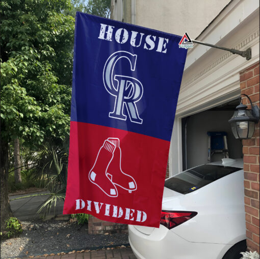 Rockies vs Red Sox House Divided Flag, MLB House Divided Flag