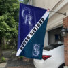 Rockies vs Mariners House Divided Flag, MLB House Divided Flag