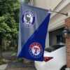 Rockies vs Rangers House Divided Flag, MLB House Divided Flag