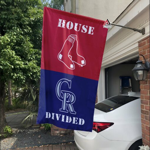 Red Sox vs Rockies House Divided Flag, MLB House Divided Flag
