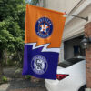 Astros vs Rockies House Divided Flag, MLB House Divided Flag