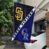 Padres vs Rockies House Divided Flag, MLB House Divided Flag