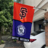 Giants vs Rockies House Divided Flag, MLB House Divided Flag