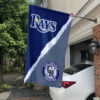 Rays vs Rockies House Divided Flag, MLB House Divided Flag