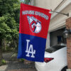 Guardians vs Dodgers House Divided Flag, MLB House Divided Flag