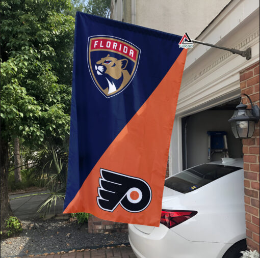 Panthers vs Flyers House Divided Flag, NHL House Divided Flag