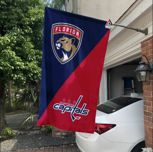 Panthers vs Capitals House Divided Flag, NHL House Divided Flag