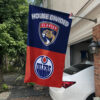 Panthers vs Oilers House Divided Flag, NHL House Divided Flag