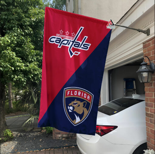 Capitals vs Panthers House Divided Flag, NHL House Divided Flag