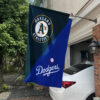 Athletics vs Dodgers House Divided Flag, MLB House Divided Flag