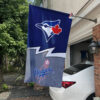 Blue Jays vs Dodgers House Divided Flag, MLB House Divided Flag