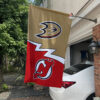 Ducks vs Devils House Divided Flag, NHL House Divided Flag