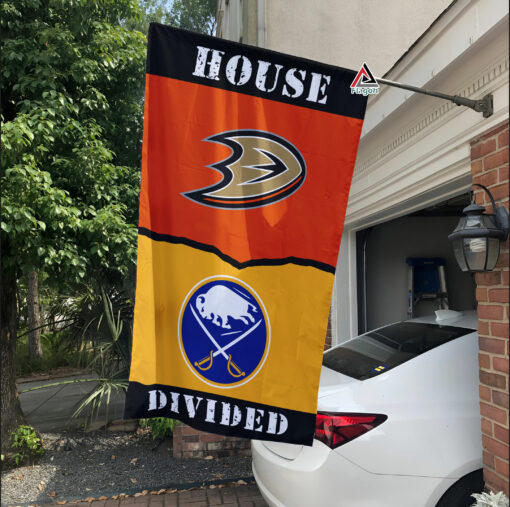 Ducks vs Sabres House Divided Flag, NHL House Divided Flag