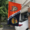 Ducks vs Blackhawks House Divided Flag, NHL House Divided Flag