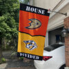 Ducks vs Predators House Divided Flag, NHL House Divided Flag