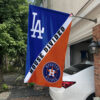 Dodgers vs Astros House Divided Flag, MLB House Divided Flag