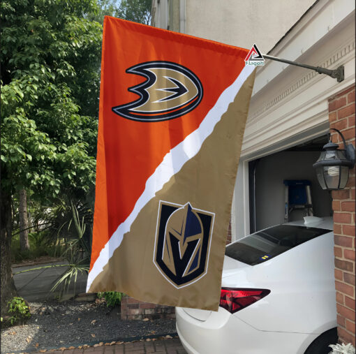 Ducks vs Golden Knights House Divided Flag, NHL House Divided Flag