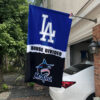 Dodgers vs Marlins House Divided Flag, MLB House Divided Flag