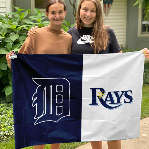 Tigers vs Rays House Divided Flag, MLB House Divided Flag