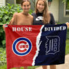 Cubs vs Tigers House Divided Flag, MLB House Divided Flag