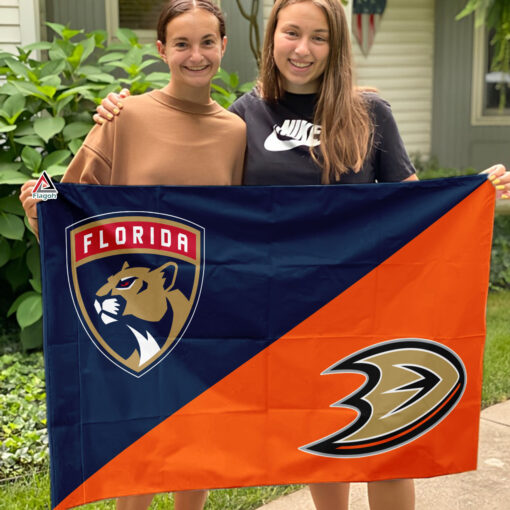 Panthers vs Ducks House Divided Flag, NHL House Divided Flag