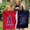 Angels vs Tigers House Divided Flag, MLB House Divided Flag