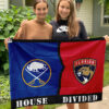 Sabres vs Panthers House Divided Flag, NHL House Divided Flag