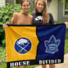 Sabres vs Maple Leafs House Divided Flag, NHL House Divided Flag