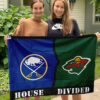 Sabres vs Wild House Divided Flag, NHL House Divided Flag