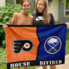 Flyers vs Sabres House Divided Flag, NHL House Divided Flag