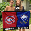 Canadiens vs Sabres House Divided Flag, NHL House Divided Flag