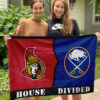 Senators vs Sabres House Divided Flag, NHL House Divided Flag