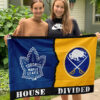 Maple Leafs vs Sabres House Divided Flag, NHL House Divided Flag