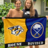 Predators vs Sabres House Divided Flag, NHL House Divided Flag