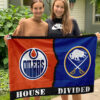 Oilers vs Sabres House Divided Flag, NHL House Divided Flag