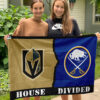 Golden Knights vs Sabres House Divided Flag, NHL House Divided Flag