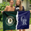 Athletics vs Rockies House Divided Flag, MLB House Divided Flag