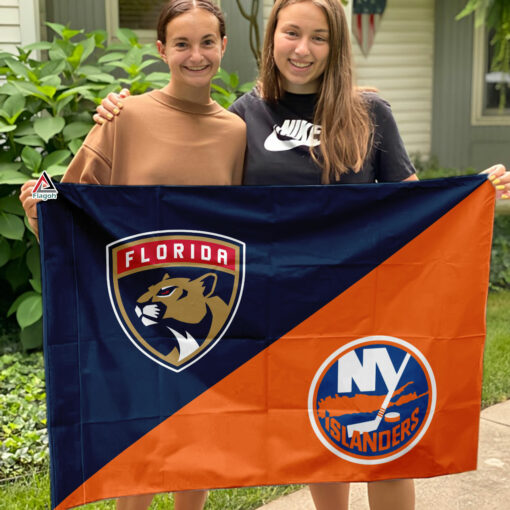 Panthers vs Islanders House Divided Flag, NHL House Divided Flag