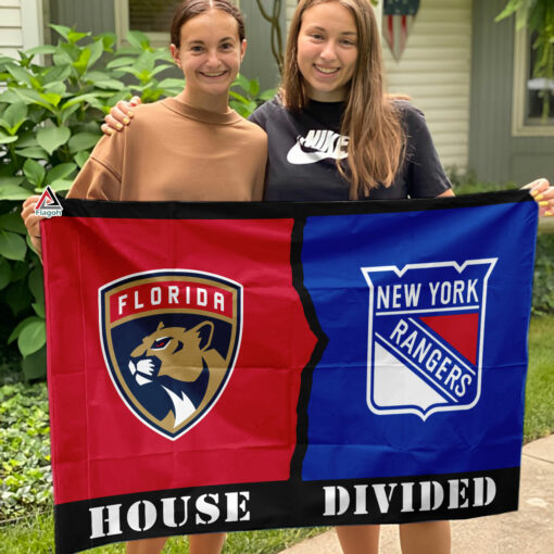Panthers vs Rangers House Divided Flag, NHL House Divided Flag
