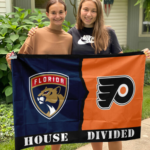 Panthers vs Flyers House Divided Flag, NHL House Divided Flag