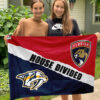 Panthers vs Predators House Divided Flag, NHL House Divided Flag