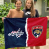 Capitals vs Panthers House Divided Flag, NHL House Divided Flag