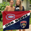 Canadiens vs Panthers House Divided Flag, NHL House Divided Flag