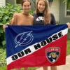 Lightning vs Panthers House Divided Flag, NHL House Divided Flag