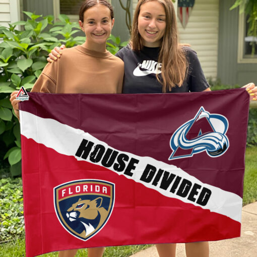 Avalanche vs Panthers House Divided Flag, NHL House Divided Flag