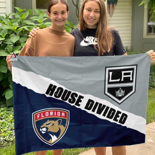 Kings vs Panthers House Divided Flag, NHL House Divided Flag