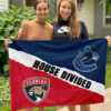 Canucks vs Panthers House Divided Flag, NHL House Divided Flag