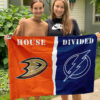 Ducks vs Lightning House Divided Flag, NHL House Divided Flag