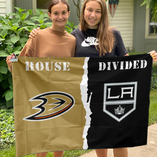 Ducks vs Kings House Divided Flag, NHL House Divided Flag