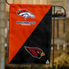 Denver Broncos vs Arizona Cardinals House Divided Flag, NFL House Divided Flag